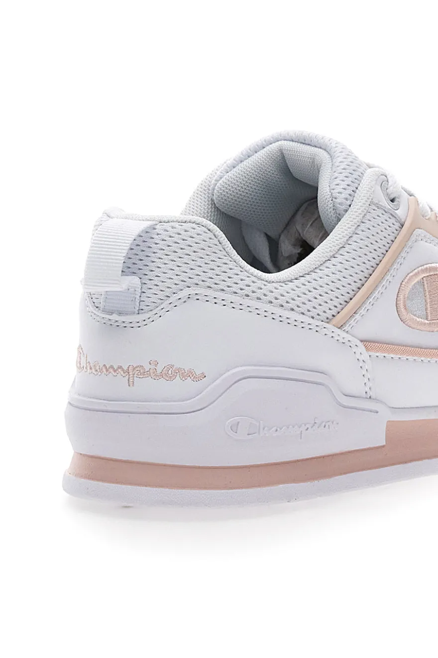 Sneakers Bianche e Rosa Champion 3 Point Low