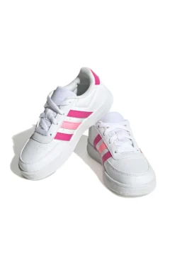 Sneakers bianche e rosa con lacci ADIDAS Breaknet 2.0 K