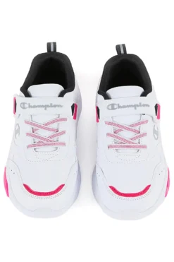 Sneakers Bianche e Rosa Con Luci Champion Wave Pu G Ps