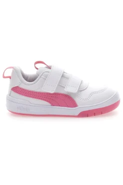 Sneakers Bianche e Rosa Con Strappi in Velcro Puma Multiflex Sl V Inf