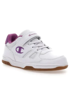 Sneakers Bianche e Rosa Con Strappo in Velcro Champion CLY 87 G PS