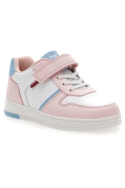 Sneakers Bianche e Rosa con Tomaia Traforata e Velcro LEVI'S 3004
