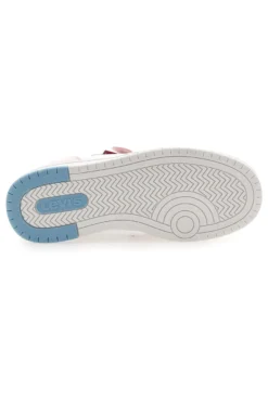 Sneakers Bianche e Rosa con Tomaia Traforata e Velcro LEVI'S 3004