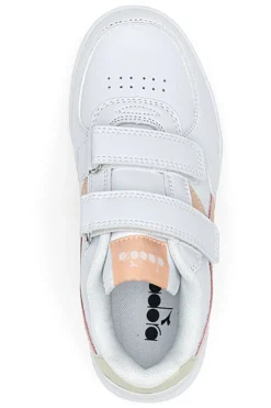 Sneakers bianche e rosa con velcro DIADORA RAPTOR LOW PS