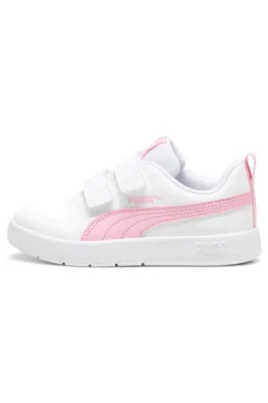 Sneakers Bianche e Rosa Puma Courtflex v3 Ps
