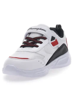 Sneakers Bianche e Rosse Con Luci Champion Wave B PS