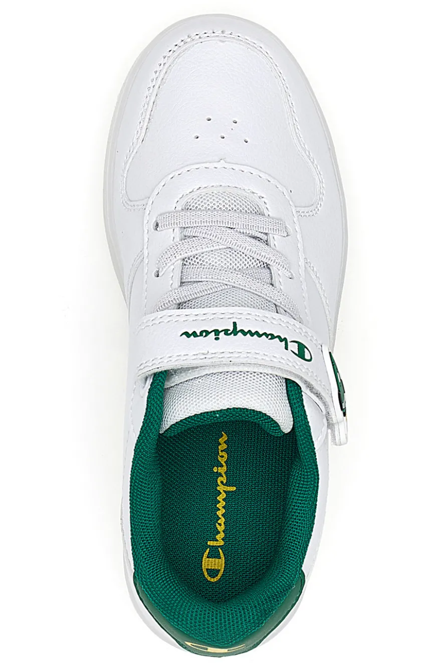 Sneakers Bianche e Verde con Velcro e Lacci Elastici CHAMPION GLW B PS