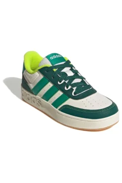 Sneakers bianche e verdi con logo in rilievo Adidas Breakbase J