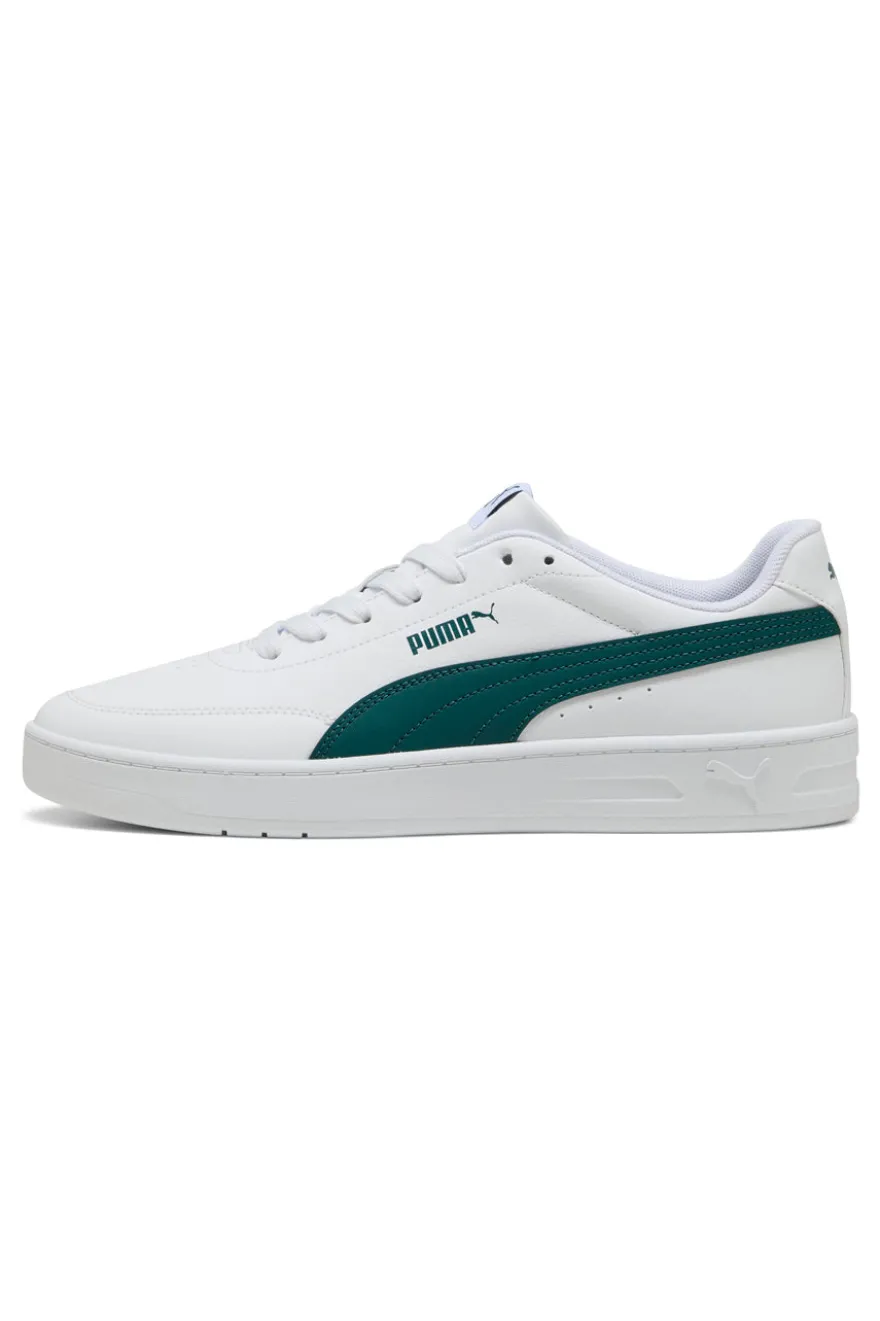 Sneakers Bianche e Verdi Puma Court Classic Clean