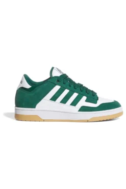 Sneakers bianche e verdi stile basket Adidas Rapid Court Low