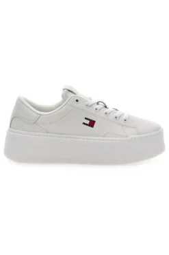 Sneakers bianche flatform cupsole Tommy jeans Tjw Script Cupsole Flatform