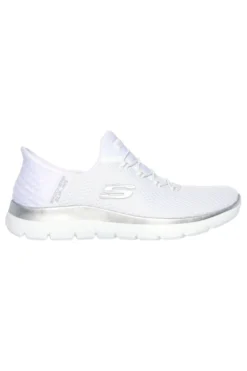Sneakers Bianche Hands Free Slip-ins Skechers Summits Diamond Dream