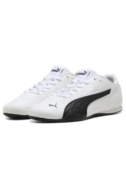 Sneakers bianche in materiale tecnico con dettagli neri Puma Catch