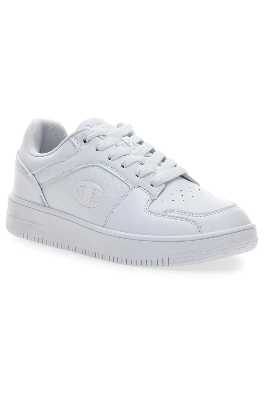 Sneakers bianche in materie sintetiche stile basket Champion RD18 2 Low
