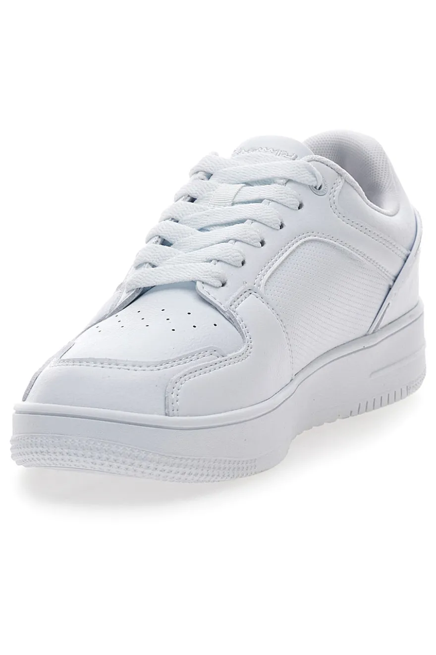 Sneakers bianche in materie sintetiche stile basket Champion RD18 2 Low