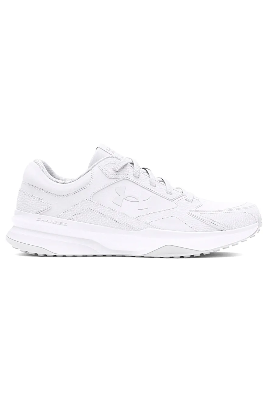 Sneakers bianche in mesh con inserti in pelle Under Armour Edge Leather