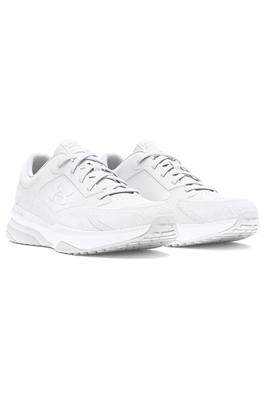 Sneakers bianche in mesh con inserti in pelle Under Armour Edge Leather