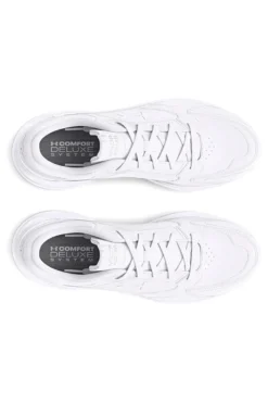 Sneakers bianche in mesh con inserti in pelle Under Armour Edge Leather