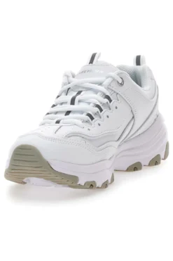 Sneakers bianche in pelle con Memory Foam Skechers Iconic Unabashed