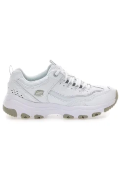 Sneakers bianche in pelle con Memory Foam Skechers Iconic Unabashed