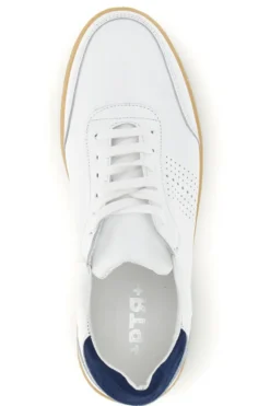 Sneakers bianche in vera pelle traforate in punta Ptr 7000
