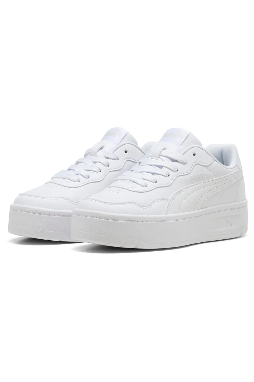 Sneakers bianche platform stile tennis Puma Court Lally Skye