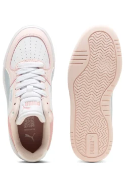 Sneakers bianche rosa e azzurre Puma Caven III Block Jr