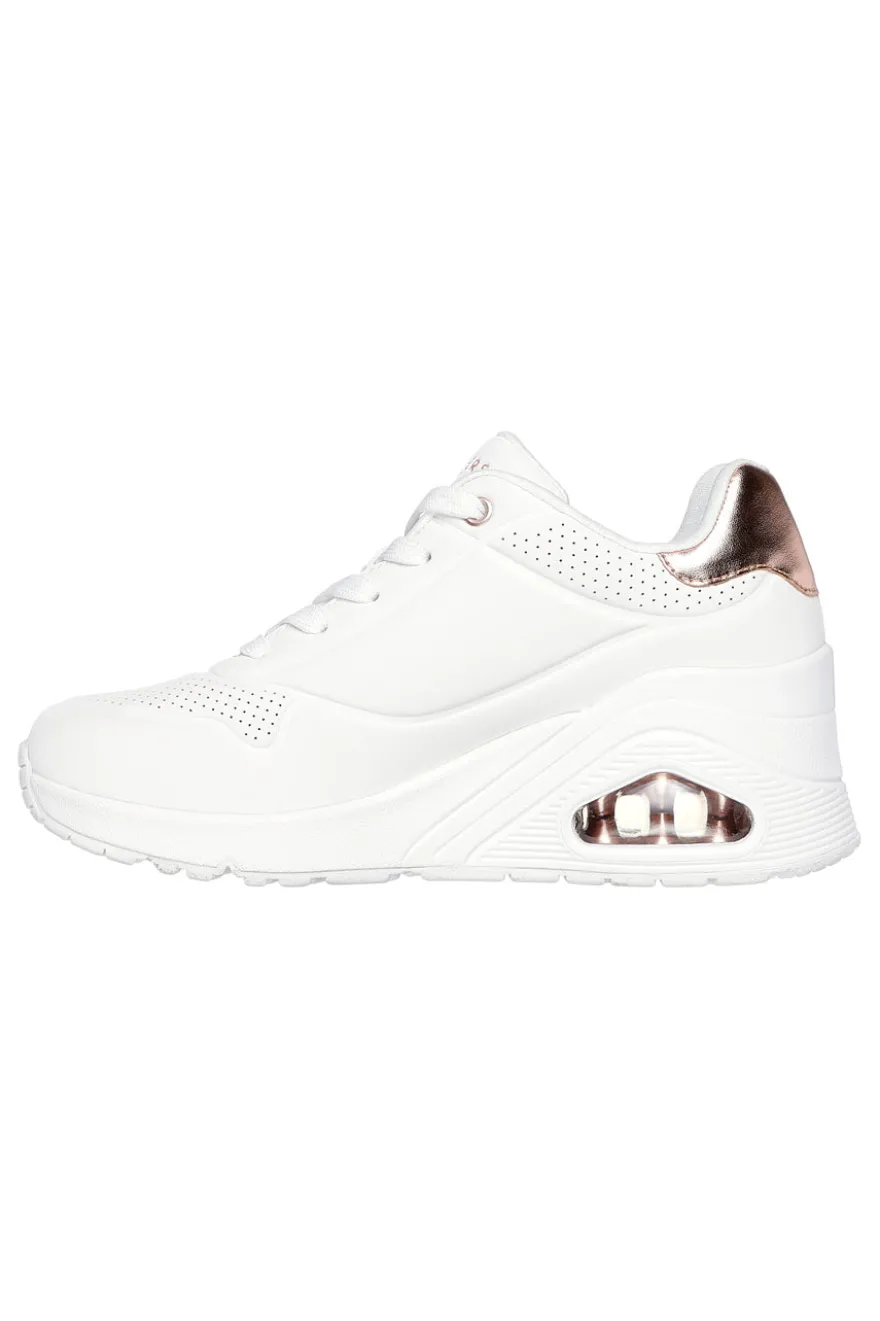 Sneakers Bianche Skechers Street Uno Wedge HI Steps