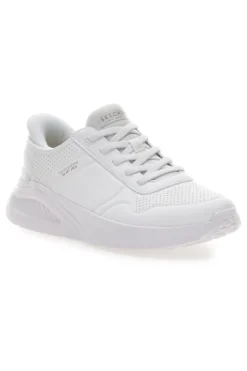 Sneakers bianche slip-ins con platform e memory foam Skechers Uno Lite Floating Steps
