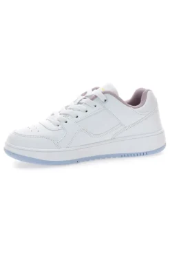 Sneakers bianche stile basket con suola trasparente Champion RD18 Low G GS