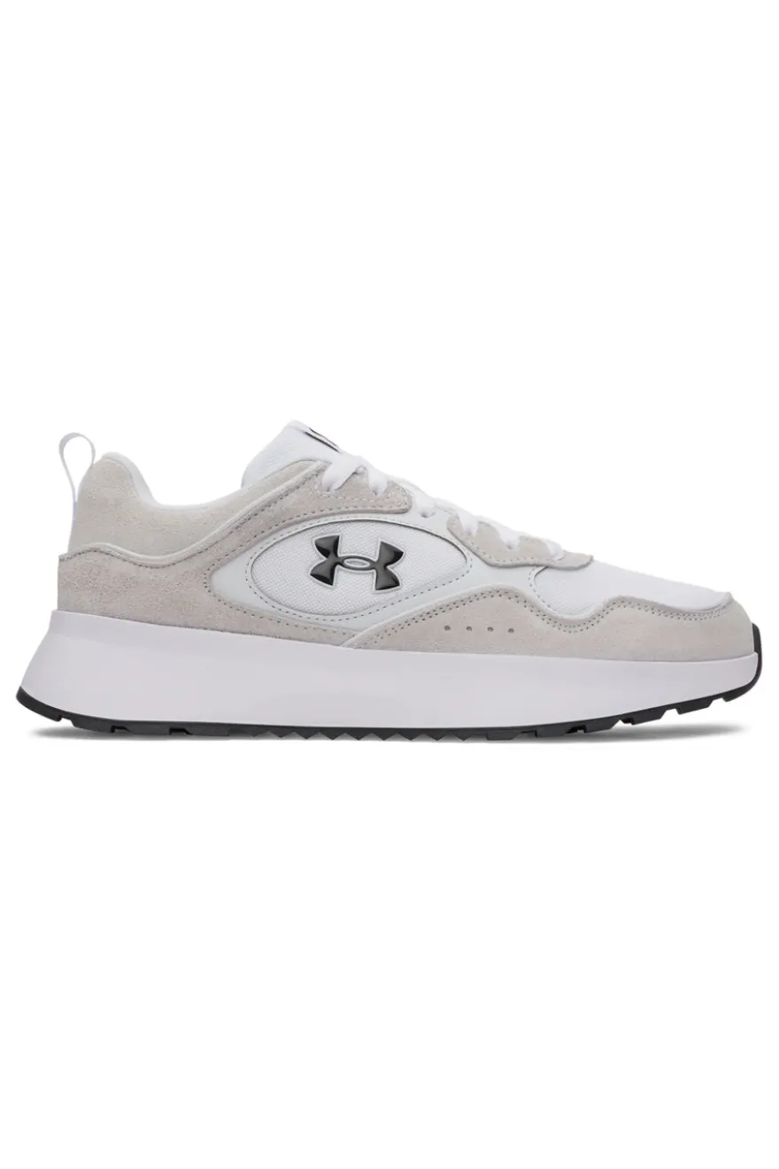Sneakers bianco e grigio chiaro con logo laterale e suola rialzata Under armour W Mirage Sport