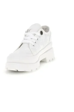 Sneakers bianco platform suoletta estraibile tomaia ricamata Freddy S2617FY7690