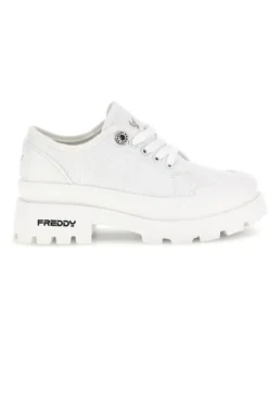 Sneakers bianco platform suoletta estraibile tomaia ricamata Freddy S2617FY7690