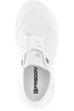 Sneakers bianco platform suoletta estraibile tomaia ricamata Freddy S2617FY7690