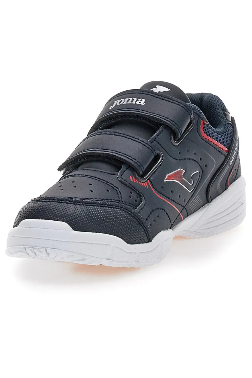 Sneakers blu con doppio strappo Joma W.School JR 2533