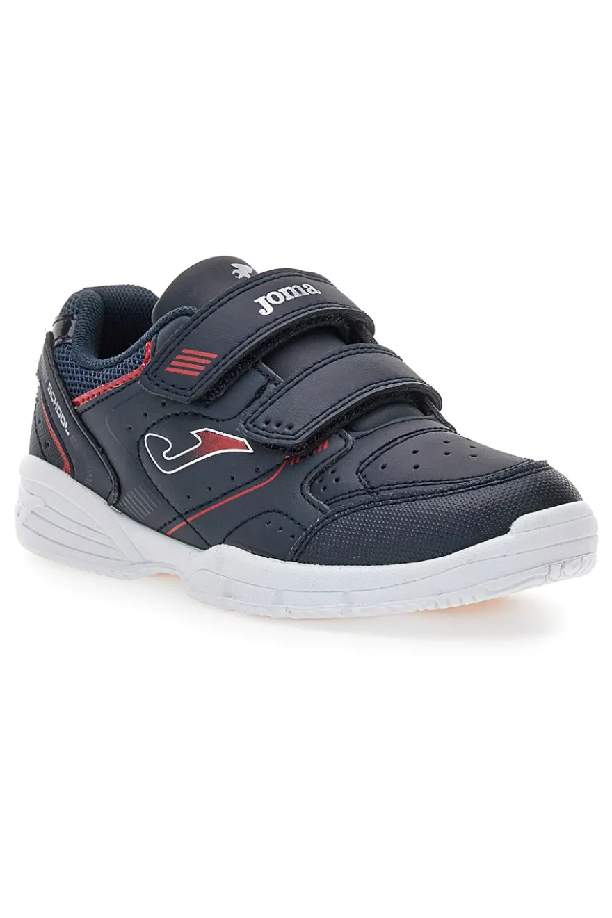 Sneakers blu con doppio strappo Joma W.School JR 2533