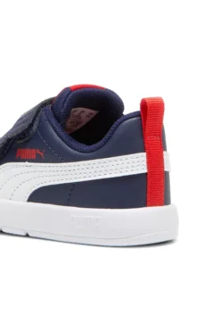 Sneakers blu con doppio strappo e dettagli bianchi Puma Courtflex V3 V Inf