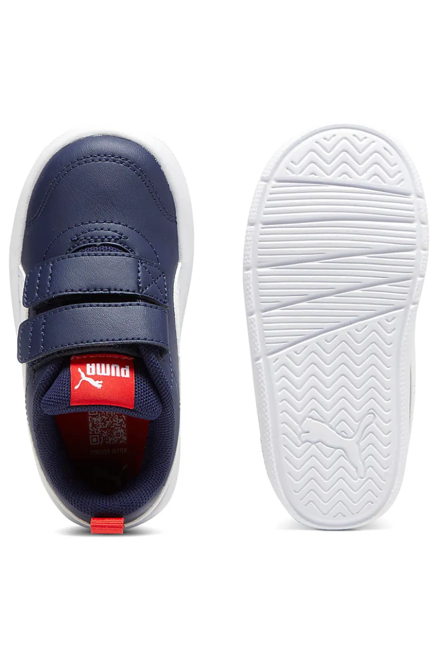 Sneakers blu con doppio strappo e dettagli bianchi Puma Courtflex V3 V Inf