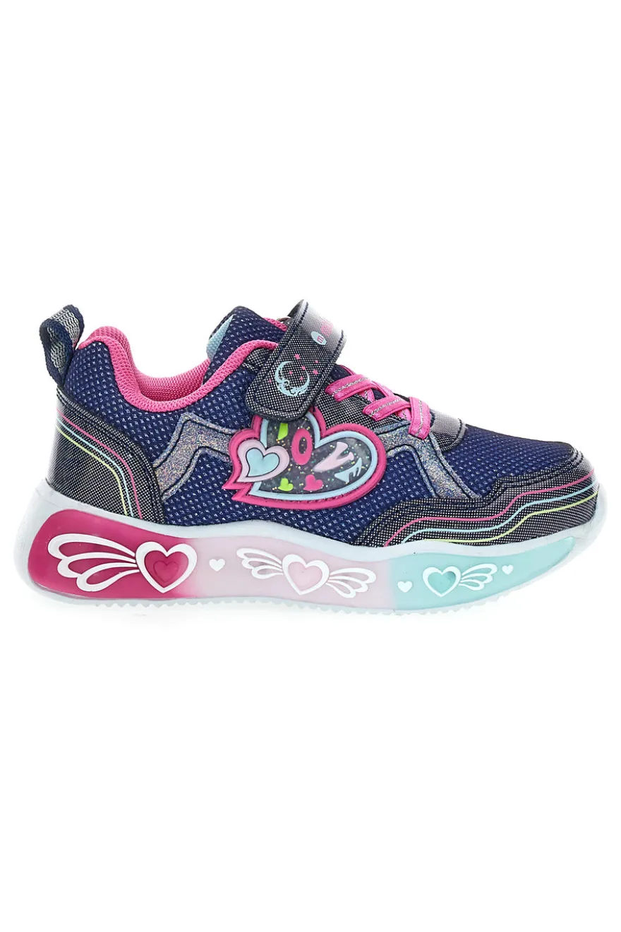 Sneakers blu con luci a LED e dettagli glitter M-Kids MG25104