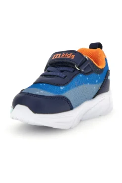 Sneakers blu con strappo, luci e dettagli marini M kids MJ6031