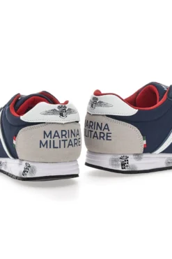 Sneakers Blu e Bianche Con Lacci Marina Militare MM255