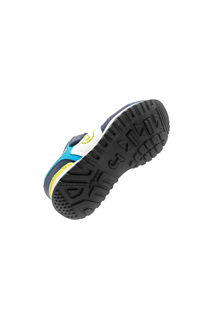 Sneakers blu e bianche con strappo Joma Tornado JR 2633