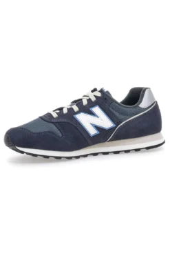 Sneakers Blu Eclissi Con Inserti In Vera Pelle New Balance 373