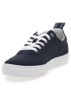Sneakers blu in tela con suola bianca Gas 514005