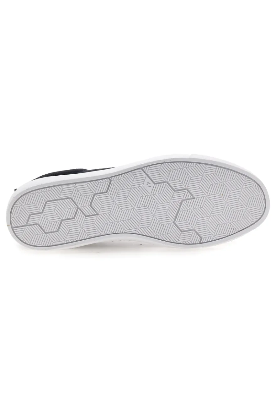Sneakers blu in tela con suola bianca Gas 514005