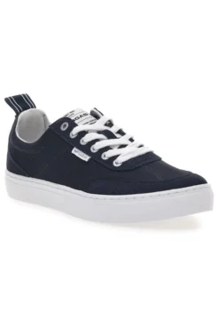 Sneakers blu in tela con suola bianca Gas 514005