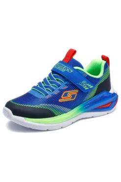 Sneakers blu multicolore con luci e chiusura a strappo Skechers Tri-namics 2.0