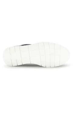 Sneakers blu traforate con arch support in vera pelle Prima riga 182082