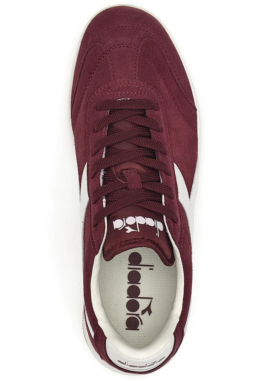 Sneakers bordeaux in tessuto scamosciato Diadora Kick