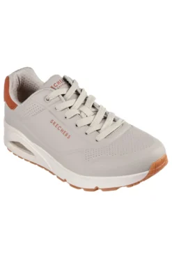 Sneakers color grigio con suola ammortizzata Air-Cooled Memory Foam Skechers Uno Suited On Air